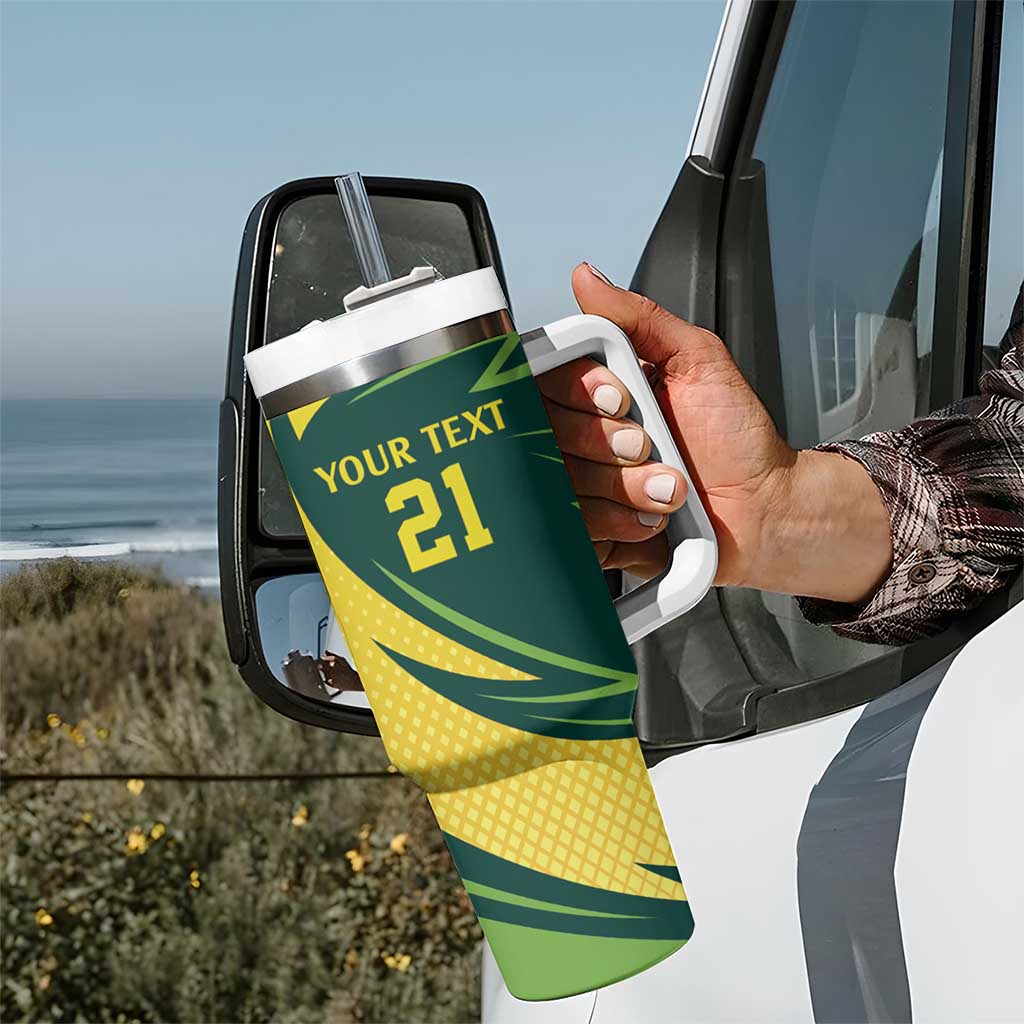 Australian Emu Cricket Custom Tumbler With Handle Aussie National Color