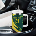 Australian Emu Cricket Custom Tumbler With Handle Aussie National Color