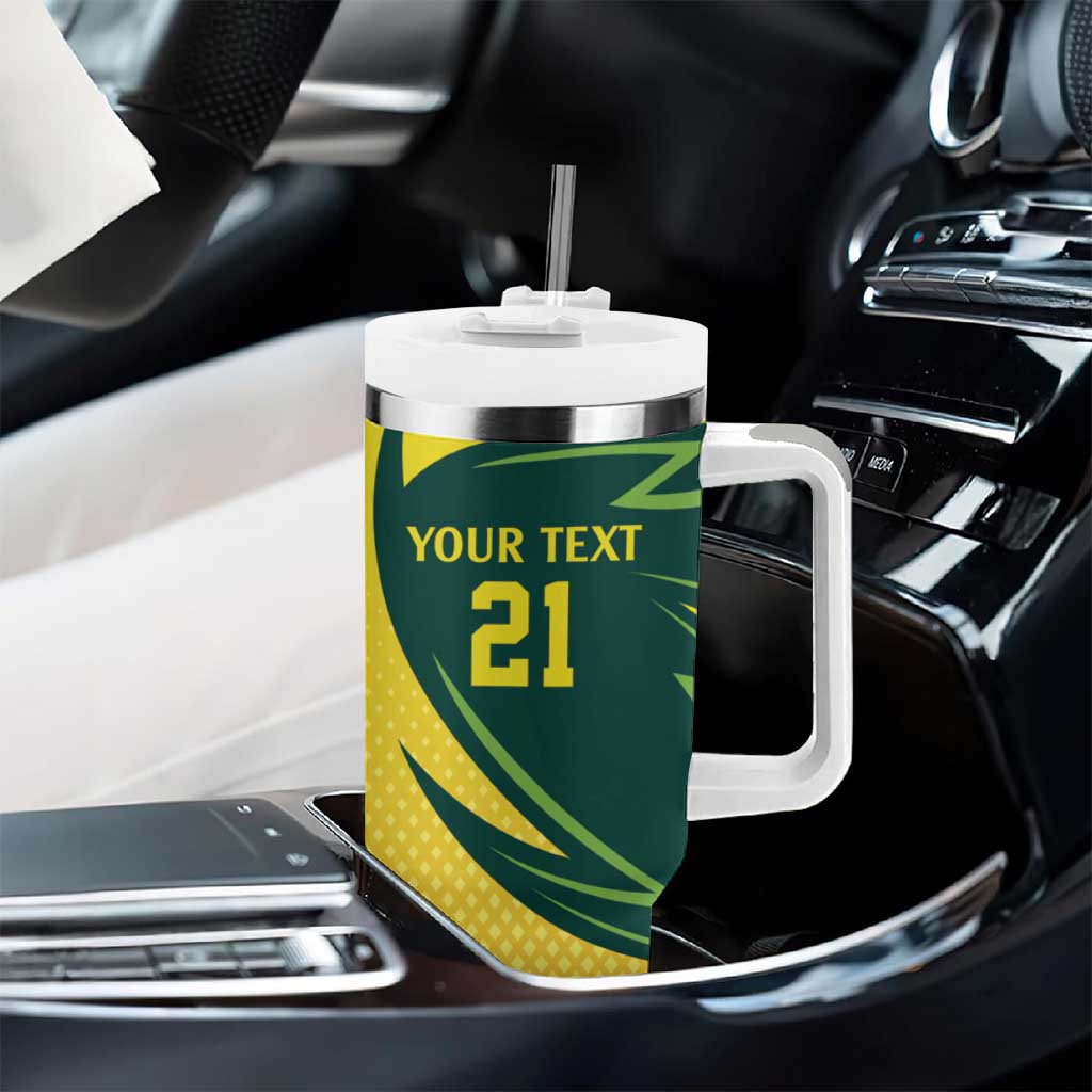 Australian Emu Cricket Custom Tumbler With Handle Aussie National Color