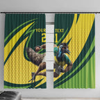 Australian Emu Cricket Custom Window Curtain Aussie National Color