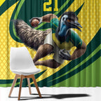 Australian Emu Cricket Custom Window Curtain Aussie National Color