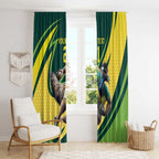Australian Emu Cricket Custom Window Curtain Aussie National Color
