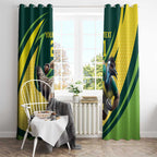 Australian Emu Cricket Custom Window Curtain Aussie National Color