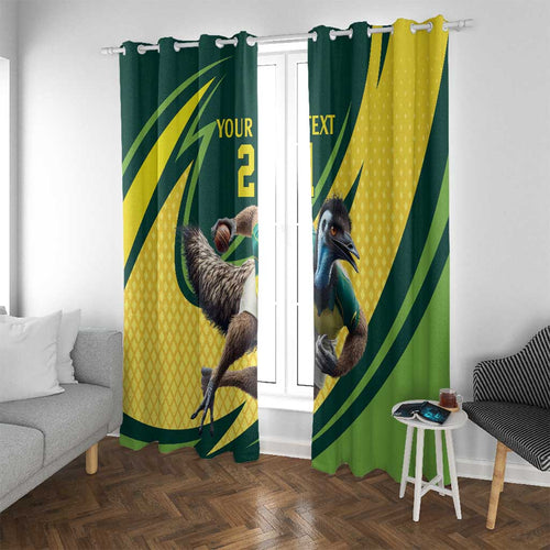 Australian Emu Cricket Custom Window Curtain Aussie National Color