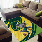 Australian Koala Bear Cricket Custom Area Rug Aussie National Color
