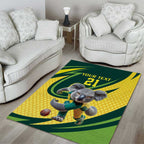 Australian Koala Bear Cricket Custom Area Rug Aussie National Color