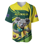 Australian Koala Bear Cricket Custom Baseball Jersey Aussie National Color