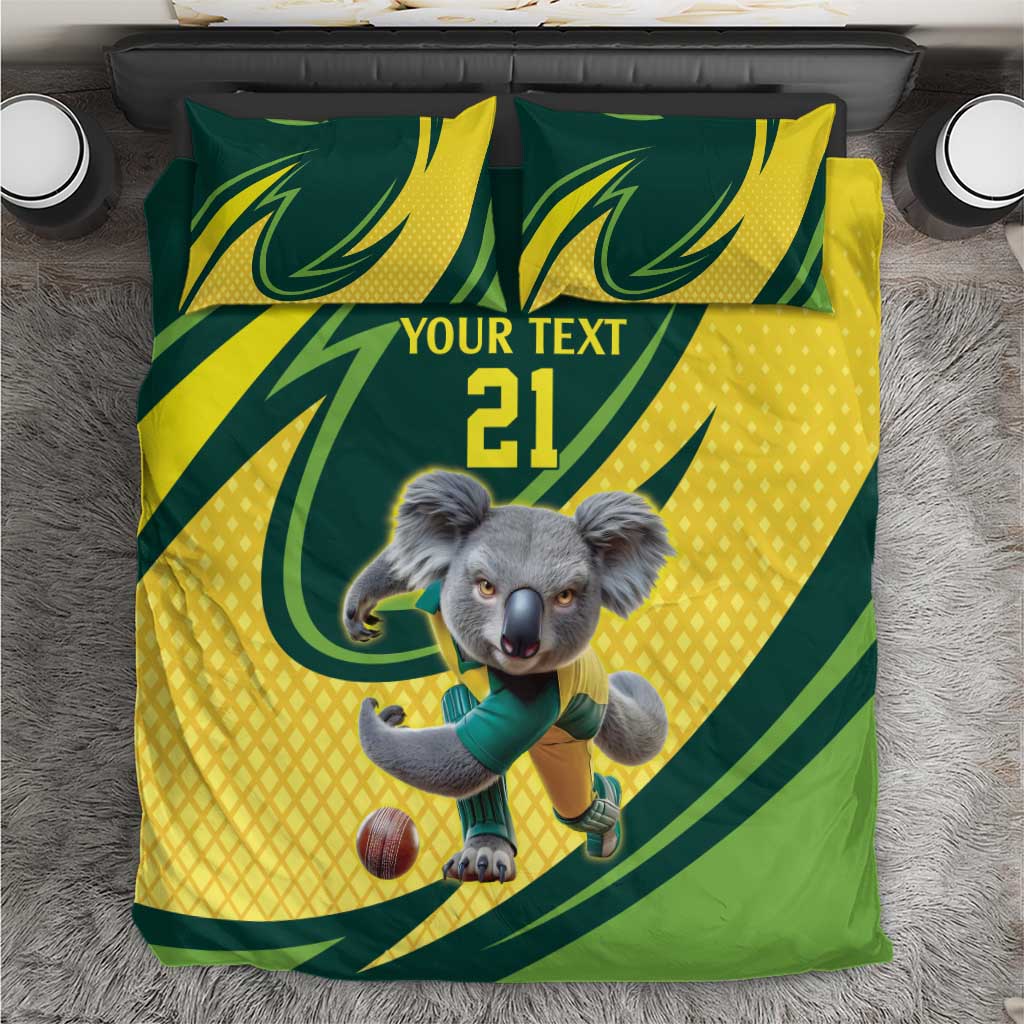 Australian Koala Bear Cricket Custom Bedding Set Aussie National Color