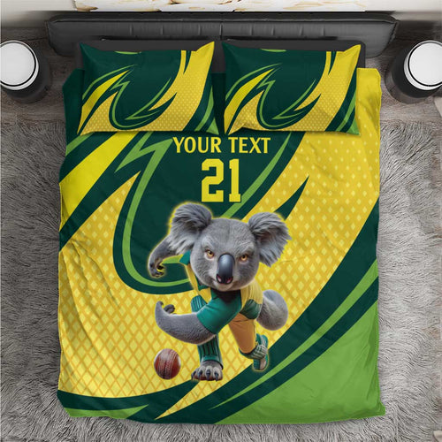 Australian Koala Bear Cricket Custom Bedding Set Aussie National Color