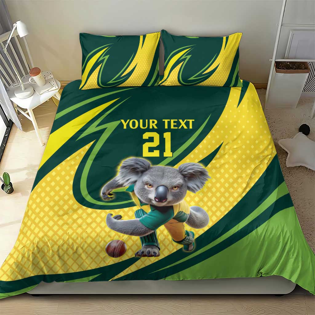 Australian Koala Bear Cricket Custom Bedding Set Aussie National Color