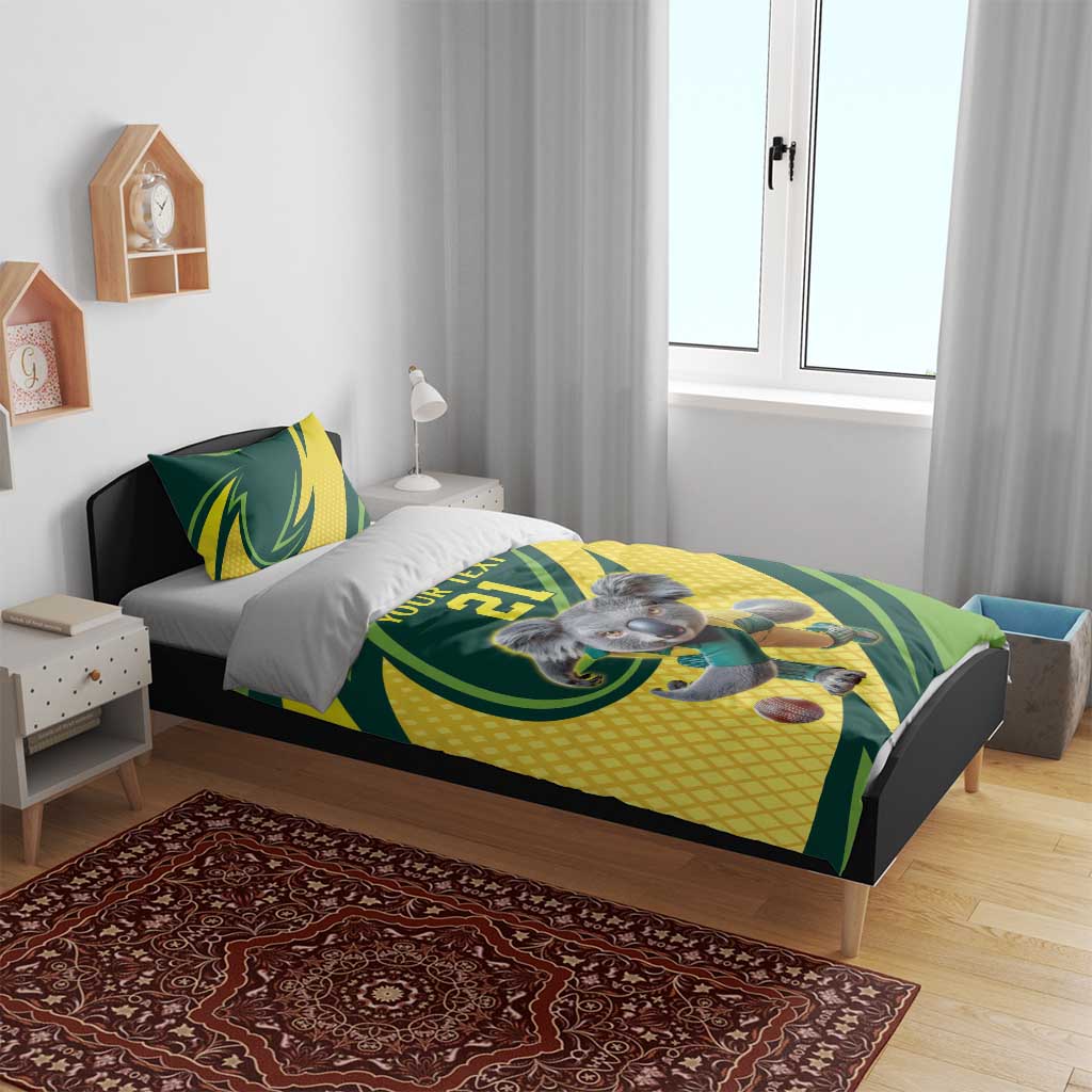 Australian Koala Bear Cricket Custom Bedding Set Aussie National Color