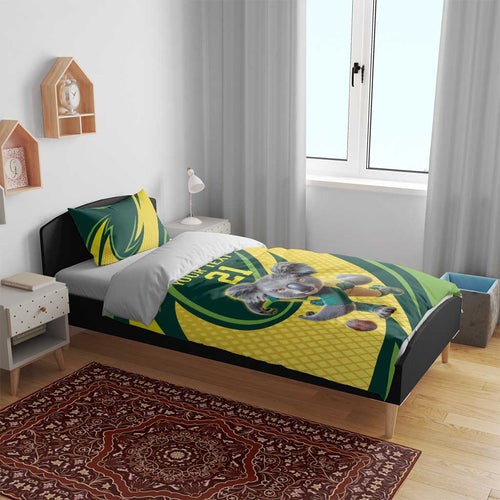 Australian Koala Bear Cricket Custom Bedding Set Aussie National Color