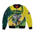 Australian Koala Bear Cricket Custom Bomber Jacket Aussie National Color