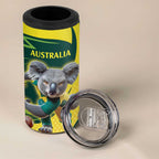 Australian Koala Bear Cricket Custom 4 in 1 Can Cooler Tumbler Aussie National Color