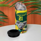 Australian Koala Bear Cricket Custom 4 in 1 Can Cooler Tumbler Aussie National Color
