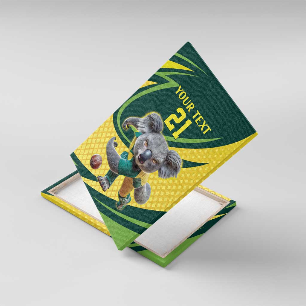 Australian Koala Bear Cricket Custom Canvas Wall Art Aussie National Color