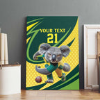 Australian Koala Bear Cricket Custom Canvas Wall Art Aussie National Color