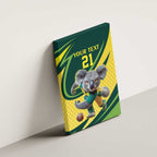 Australian Koala Bear Cricket Custom Canvas Wall Art Aussie National Color