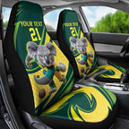 Australian Koala Bear Cricket Custom Car Seat Cover Aussie National Color