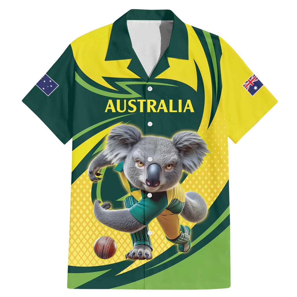 Australian Koala Bear Cricket Custom Family Matching Mermaid Dress and Hawaiian Shirt Aussie National Color
