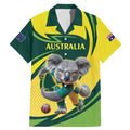 Australian Koala Bear Cricket Custom Family Matching Mermaid Dress and Hawaiian Shirt Aussie National Color