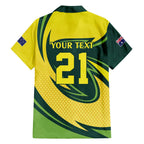 Australian Koala Bear Cricket Custom Family Matching Puletasi and Hawaiian Shirt Aussie National Color