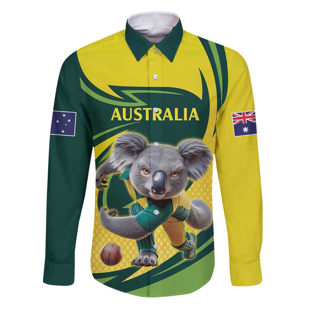 Australian Koala Bear Cricket Custom Family Matching Puletasi and Hawaiian Shirt Aussie National Color