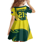 Australian Koala Bear Cricket Custom Family Matching Summer Maxi Dress and Hawaiian Shirt Aussie National Color