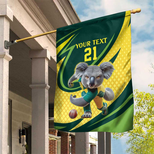 Australian Koala Bear Cricket Custom Garden Flag Aussie National Color