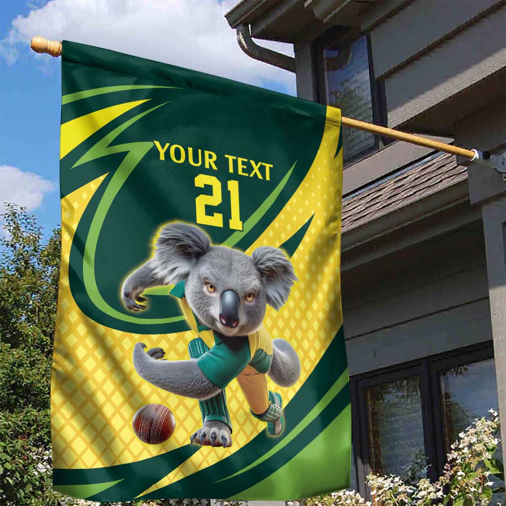 Australian Koala Bear Cricket Custom Garden Flag Aussie National Color