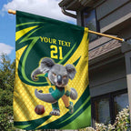 Australian Koala Bear Cricket Custom Garden Flag Aussie National Color