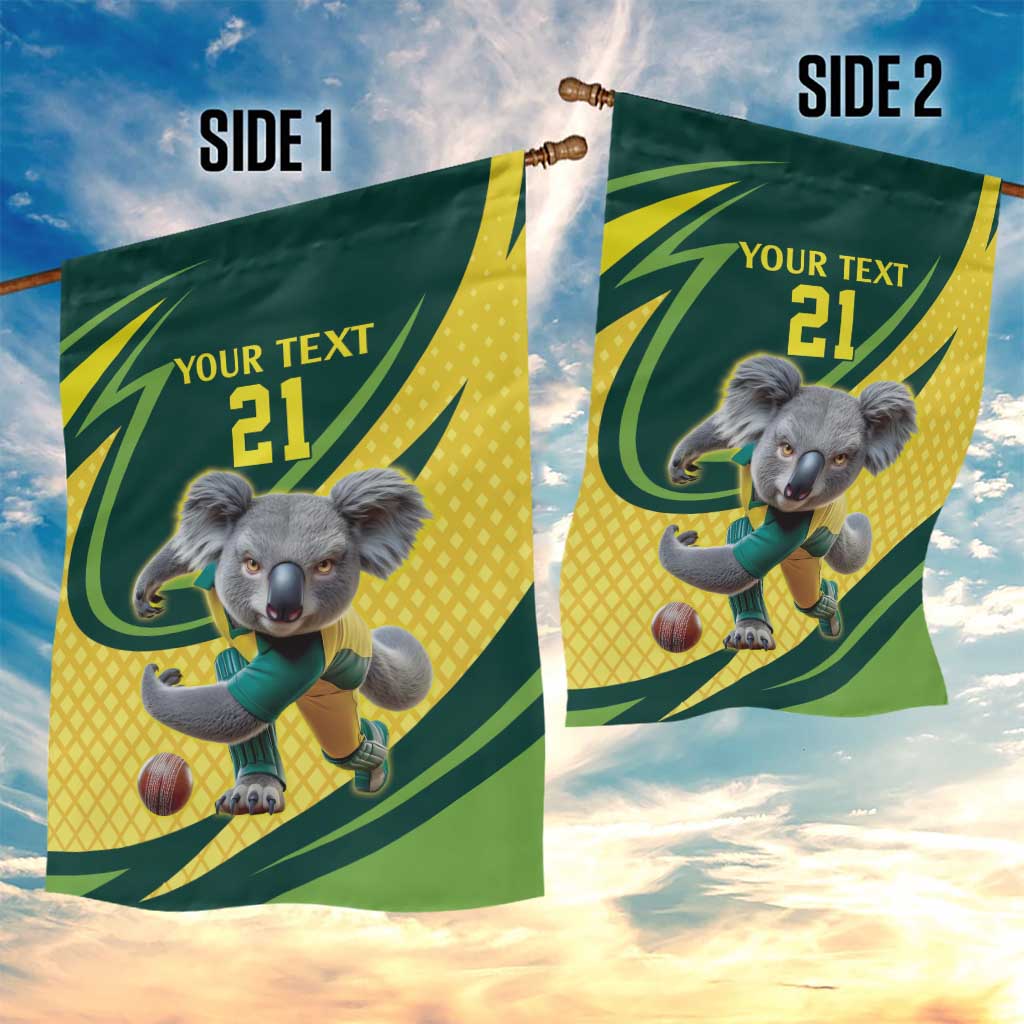 Australian Koala Bear Cricket Custom Garden Flag Aussie National Color