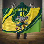 Australian Koala Bear Cricket Custom Hooded Blanket Aussie National Color