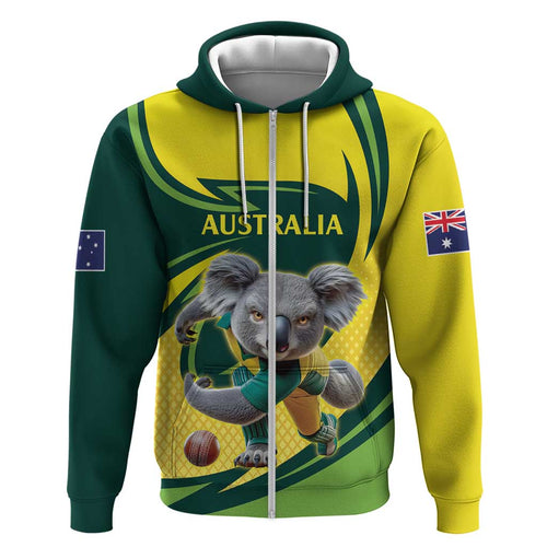 Australian Koala Bear Cricket Custom Hoodie Aussie National Color