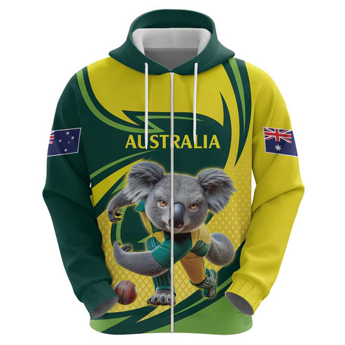 Australian Koala Bear Cricket Custom Hoodie Aussie National Color