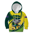 Australian Koala Bear Cricket Custom Kid Hoodie Aussie National Color