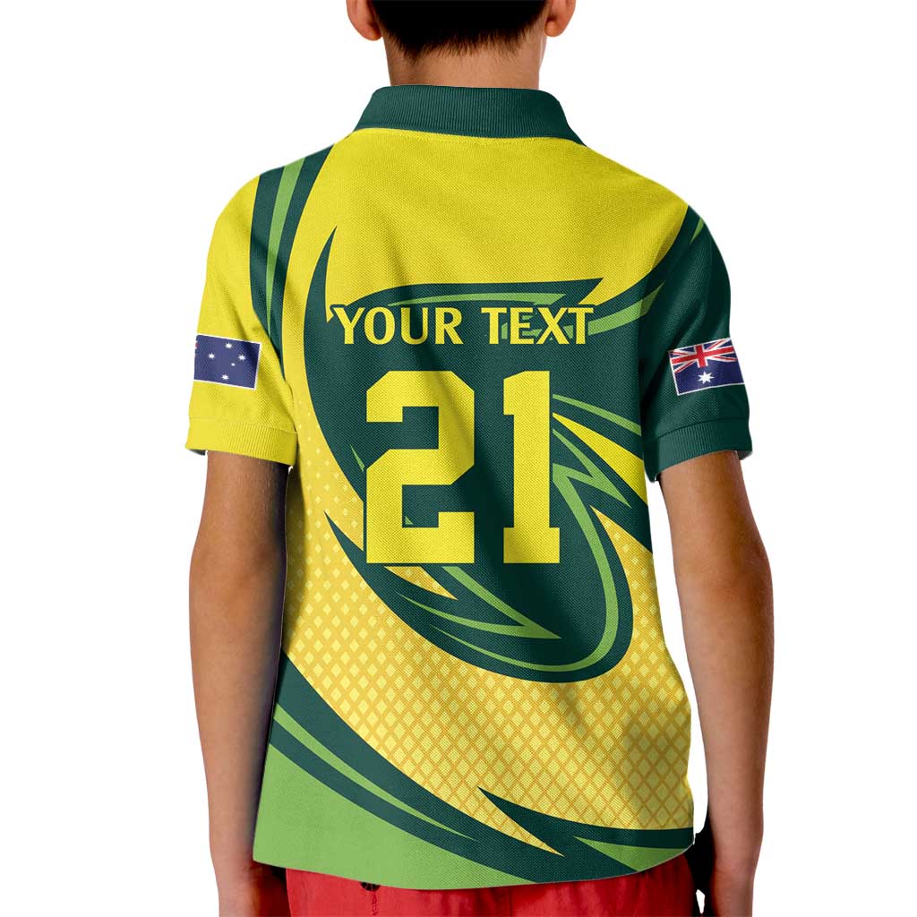 Australian Koala Bear Cricket Custom Kid Polo Shirt Aussie National Color