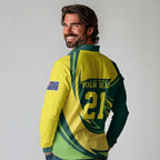 Australian Koala Bear Cricket Custom Long Sleeve Polo Shirt Aussie National Color