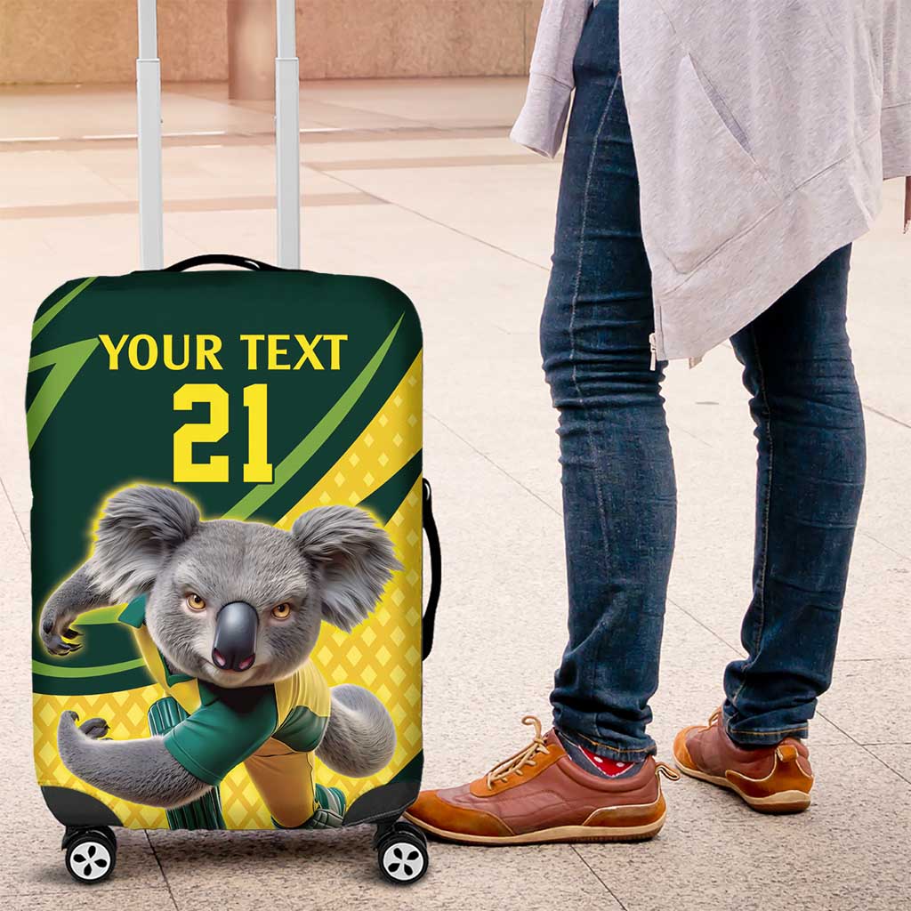 Australian Koala Bear Cricket Custom Luggage Cover Aussie National Color