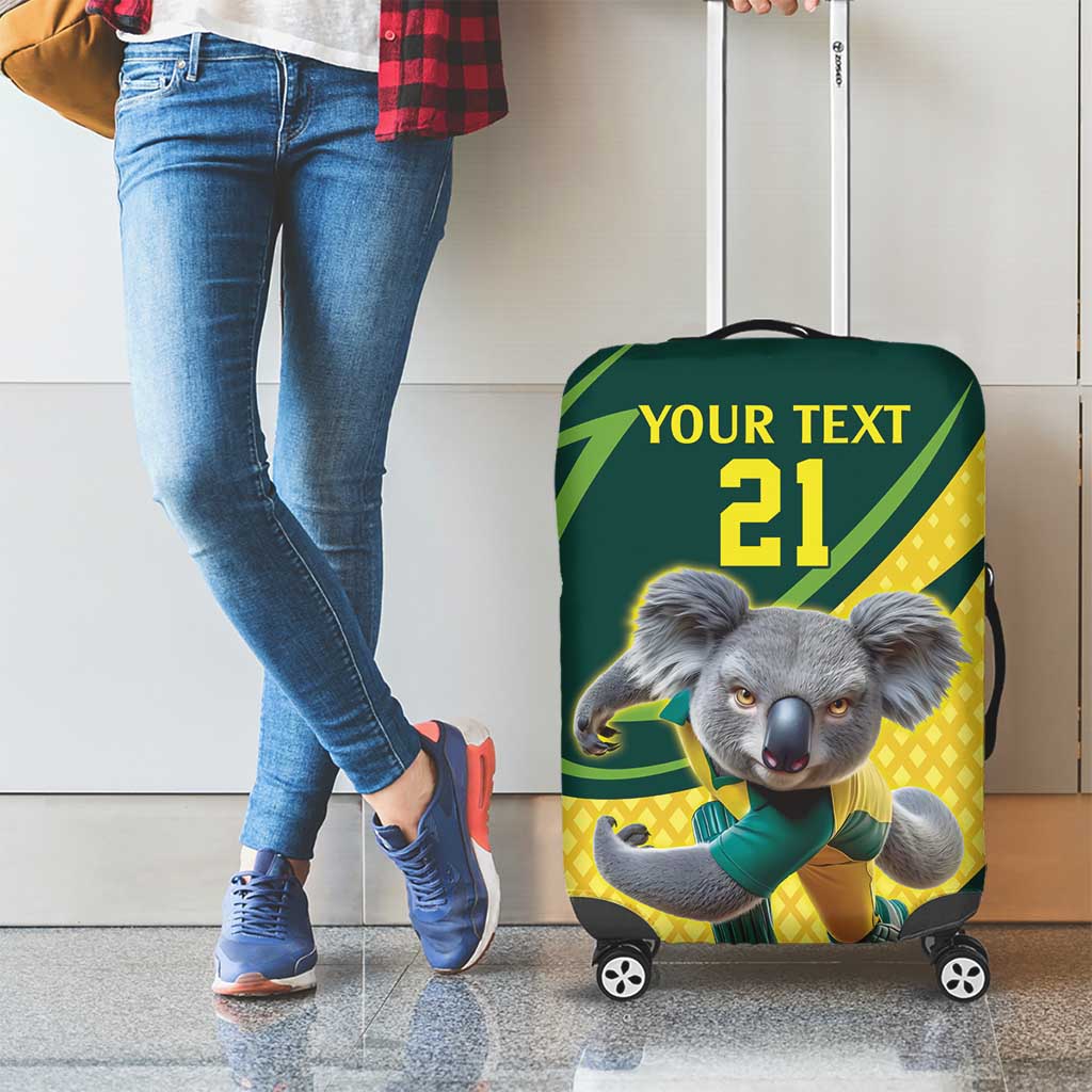 Australian Koala Bear Cricket Custom Luggage Cover Aussie National Color