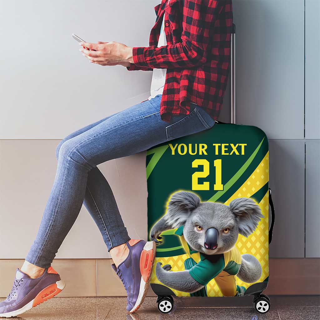 Australian Koala Bear Cricket Custom Luggage Cover Aussie National Color