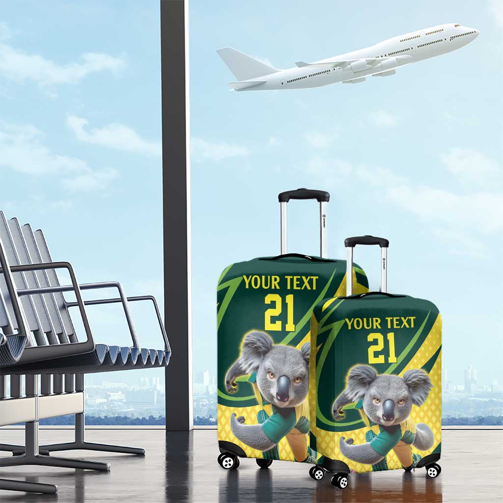 Australian Koala Bear Cricket Custom Luggage Cover Aussie National Color