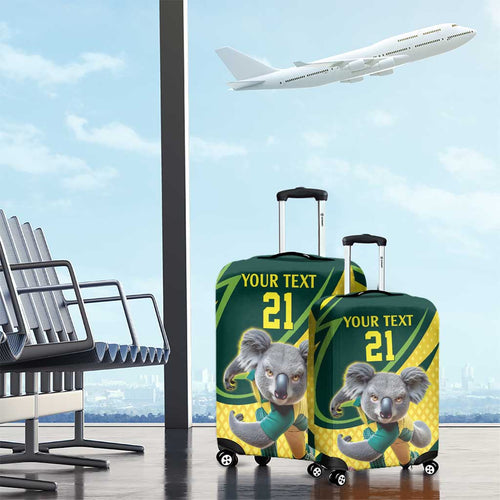 Australian Koala Bear Cricket Custom Luggage Cover Aussie National Color