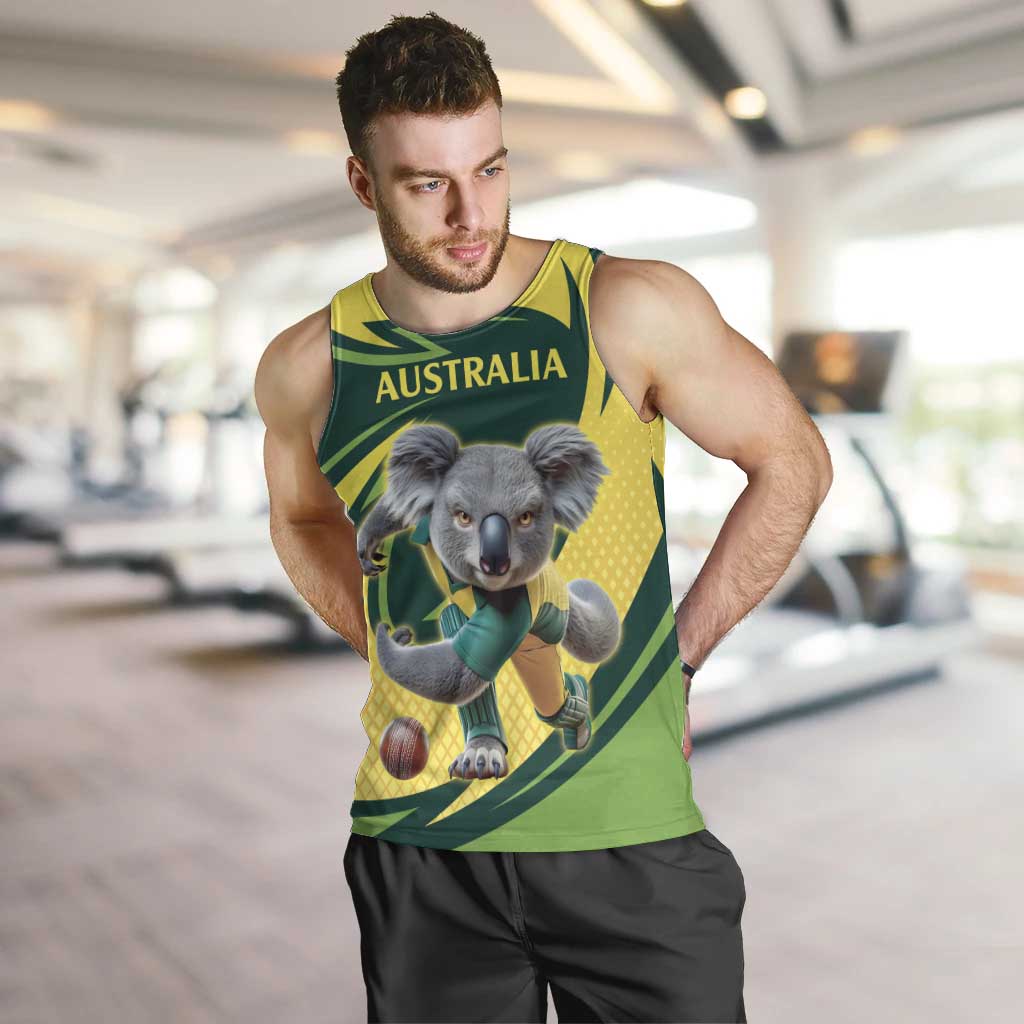 Australian Koala Bear Cricket Custom Men Tank Top Aussie National Color