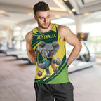 Australian Koala Bear Cricket Custom Men Tank Top Aussie National Color