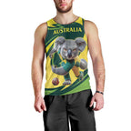 Australian Koala Bear Cricket Custom Men Tank Top Aussie National Color