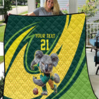 Australian Koala Bear Cricket Custom Quilt Aussie National Color