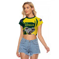 Australian Koala Bear Cricket Custom Raglan Cropped T Shirt Aussie National Color