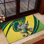 Australian Koala Bear Cricket Custom Rubber Doormat Aussie National Color