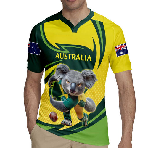 Australian Koala Bear Cricket Custom Rugby Jersey Aussie National Color